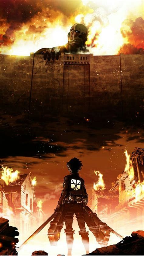 An Anime Character Standing In Front Of A Fire Filled Sky