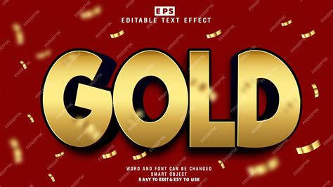 Premium Vector Gold 3d Editable Text Effect Vector With Background