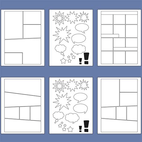 Template Comic Strip Comic Book Template Blank Comic