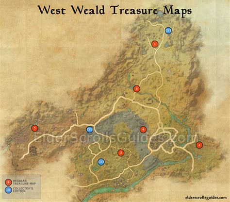 West Weald Treasure Maps | Elder Scrolls Online Guides