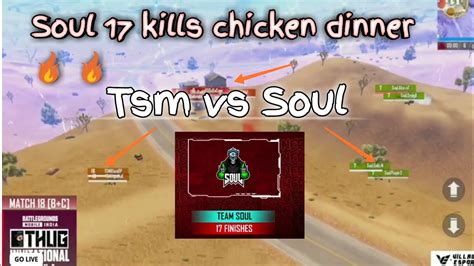 Team Soul Chicken Dinner With 17kills Tsm Vs Soul Last Zone Flight