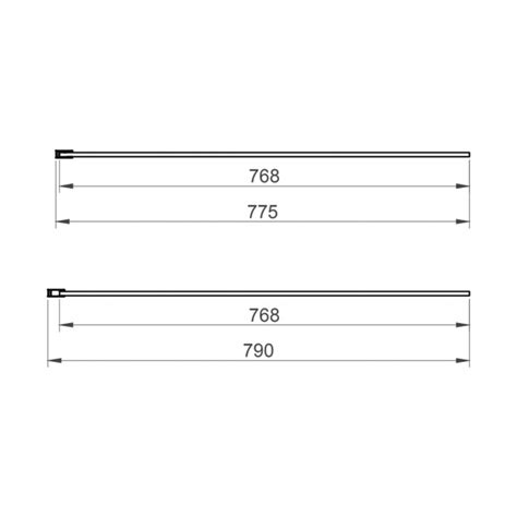 Orbit S8 Wet Room Panel S8 Flute800 800mm 8mm Fluted