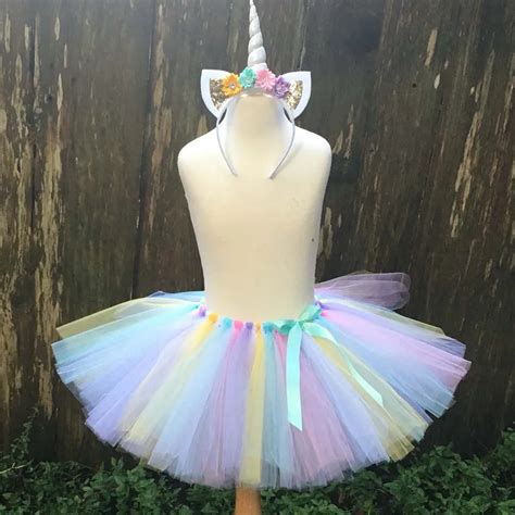 Girls Pastel Unicorn Tutu Skirts Baby Tulle Skirt Ballet Pettiskirts