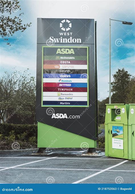 Signage for the Newly Revamped ASDA Supermarket in West Swindon ...