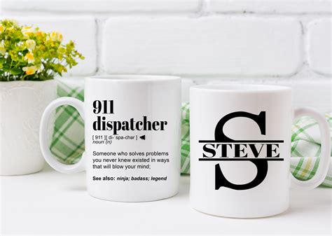 Funny 911 Dispatcher T Mug L For Women And Men L Etsy