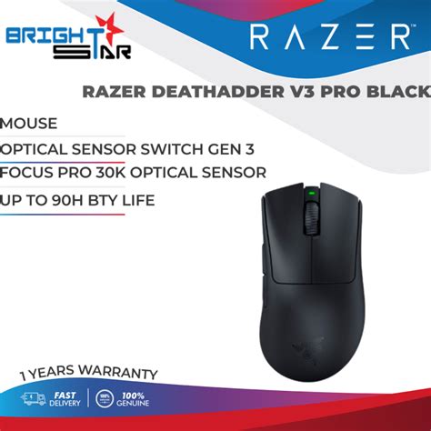 Mouse Razer Deathadder V3 Pro Optical Sensor Switch Gen 3 Focus Pro 30k Optical Sensor