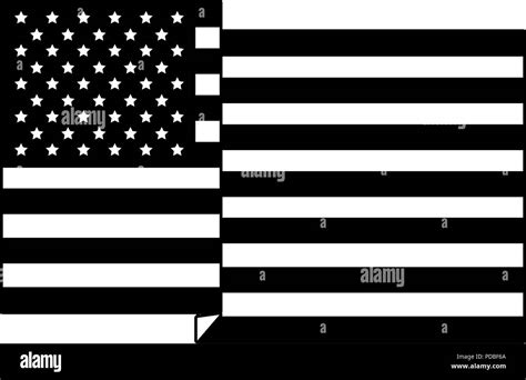 USA flag symbol in black and white Stock Vector Image & Art - Alamy