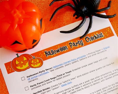 Free Printable Halloween Party Checklist Party Ideas Party