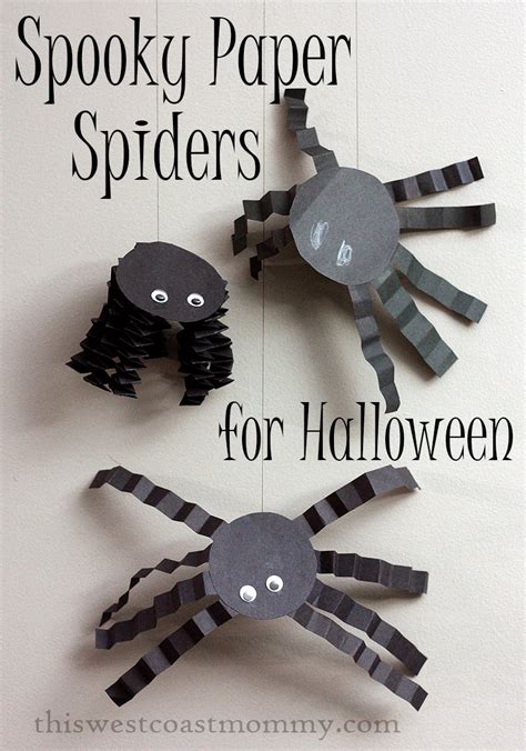 Halloween Craft: Spooky Paper Spiders | This West Coast Mommy