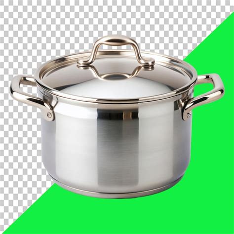 Premium Psd Silver Cooking Pot On Transparent Background