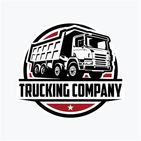 Camionaje Empresa Logo Modelo Tugurio Cami N Y Volquete Cami N Vector