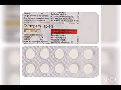 Tofisopam Tablets - Toficalm Latest Price, Manufacturers & Suppliers