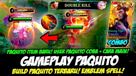 PAQUITO ITEM BARU EMBLEM PAQUITO BUILD PAQUITO TERSAKIT 2023 TUTORIAL