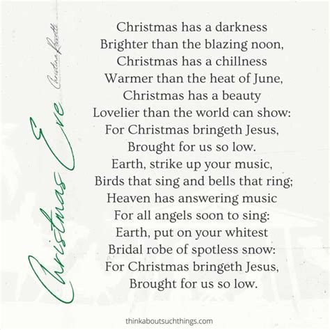 10 Beautiful Christian Christmas Poems About Jesus | Think About Such ...