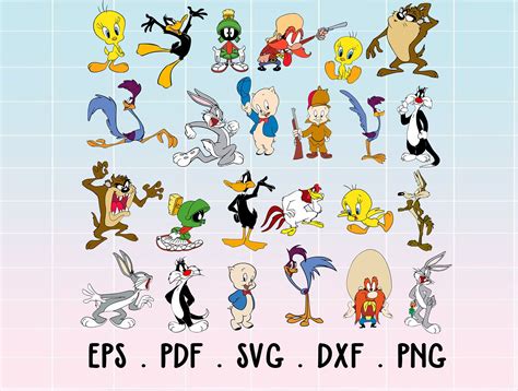 Looney Tunes Bundle Svg Png Dxf Looney Tunes Svg Png Dxf Etsy