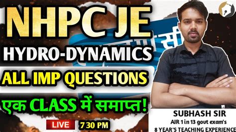 7 NHPC JE ELECTRICAL Live 07 30 PM FOR NHPCL JE ELECTRICAL