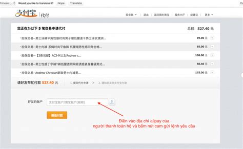 Dịch vụ thanh toán hộ Alipay khi mua hàng trên Taobao Tmall 1688