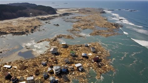 La Zona De Takami Towagi Es Devastada Por El Tsunami área Fondos Zona Fondos Tsunami Fondos