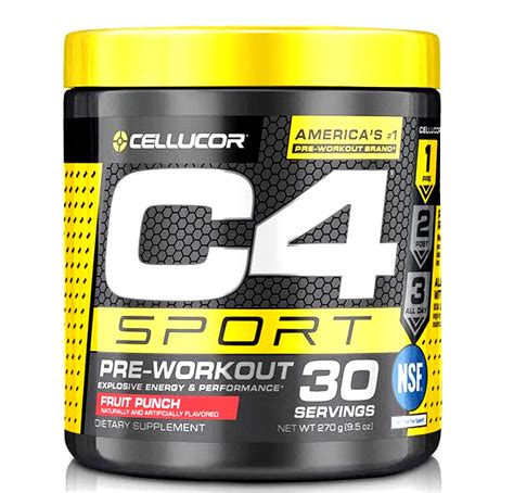 Cellucor C4 Sport Pre Workout 30 Serv Fruit Punch Energy Supplements