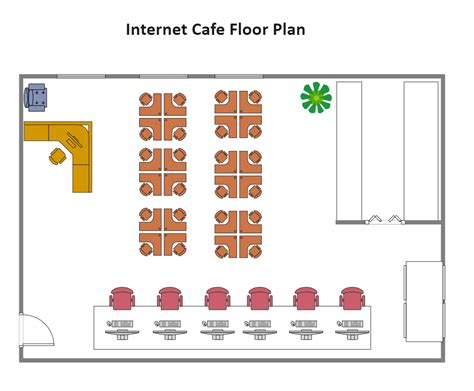 Internet Cafe Floor Plan EdrawMax EdrawMax Templates