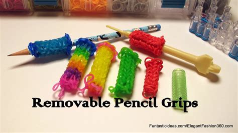 Rainbow Loom Removable Pencil Crochet Hook Grip How To Tutorial