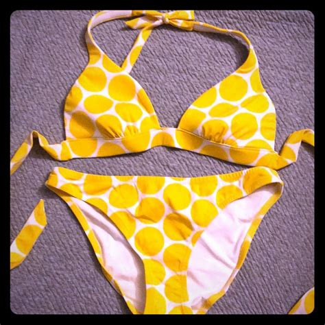 Victorias Secret Yellow Polka Dot Bikini Gem