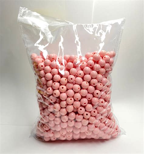 Bola Leitosa 8mm Rosa Bebe 500g Bola Leitosa 8mm Tok Bijouxs