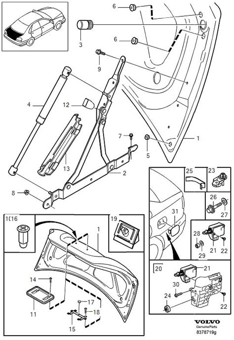 30899699 Motor Boot Lid Locking System Tailgate Tank Hatch Trunk