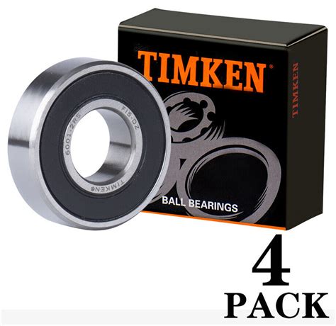 Usa Timken Rs X X Mm Double Rubber Seal Ball Bearings Pack