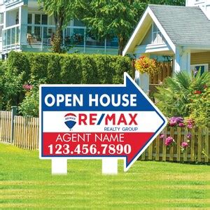 Pack Remax Open House Arrow Shaped Yard Signs X Sided