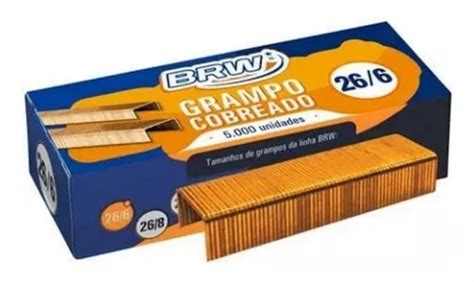 Grampos Para Grampeador Cobreado Unds Brw