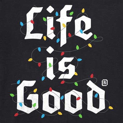 Mens Clean Life Is Good Lights Long Sleeve Crusher Tee Life Is Good