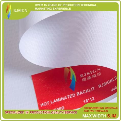 440GSM Hot Laminated Backlit Banner Fabric Rolls PVC Flex Banner Hot