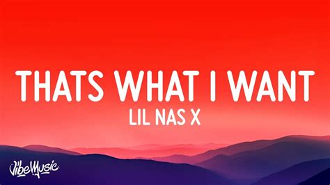 Lil Nas X - THATS WHAT I WANT (Lyrics) Chords - Chordify