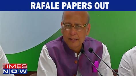 Congress Leader Abhishek Singhvi Slams The Government Over Rafale Deal