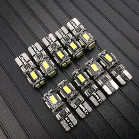 10pcs T10 Led W5W T10 6smd Canbus 5630 Led Canbus NO ERROR Car Auto Led