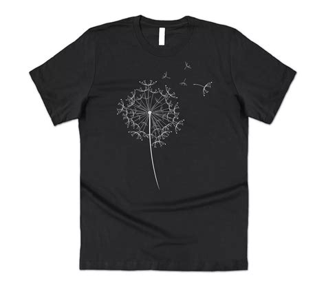 Dandelion T Shirt Tee Boho Bohemian Cute Summer Shirt Line Art