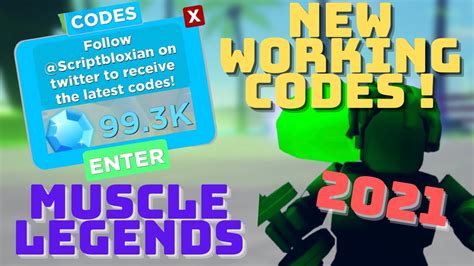 NEW Working Codes For Muscle Legends 2021 Roblox Muscle Legends