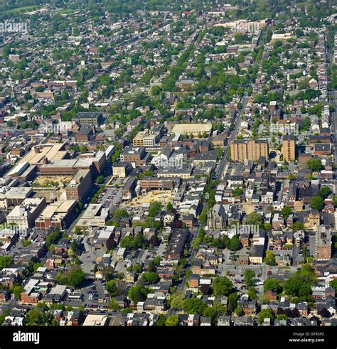 Aerial view Lancaster city, PA Stock Photo - Alamy