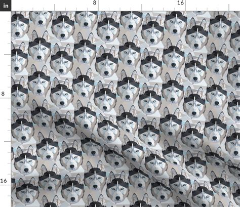 Husky Fabric Siberian Huskies Small Fabric Spoonflower