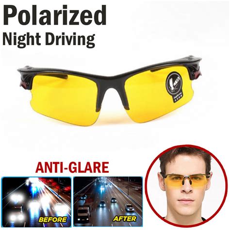 HD Night Driving Glasses Yellow Lens Anti Glare Vision Tinted Unisex G