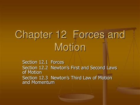 Ppt Chapter 12 Forces And Motion Powerpoint Presentation Free