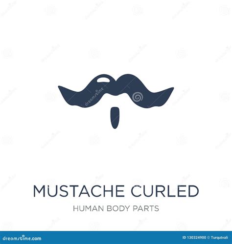 Mustache Curled Upwards Icon Set Four Elements In Diferent Styles From