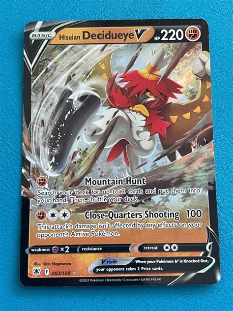 Pok Mon Tcg Hisuian Decidueye V Astral Radiance Holo Ultra Rare