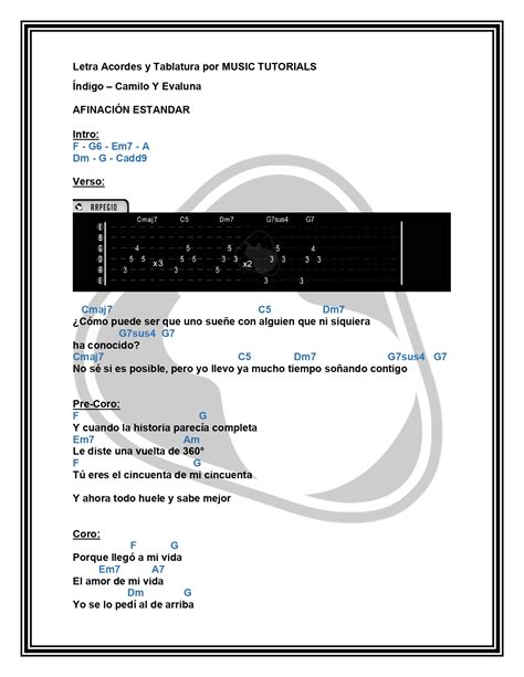 Ndigo Camilo Y Evaluna Letra Y Acordes By Musictutorials Page