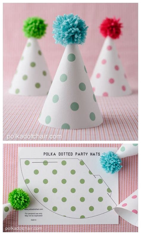 Free Printable Polka Dot Party Hats Polka Dot Chair