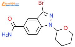 3 Bromo 1 Tetrahydro 2H Pyran 2 Yl 1H Indazole 5 Carboxamide 3 Bromo