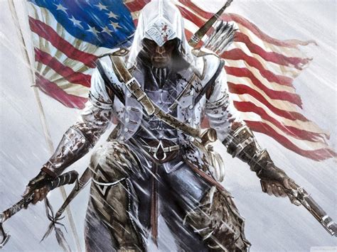 Assassins Creed 3connor Kenway Hd Desktop Wallpaper Widescreen