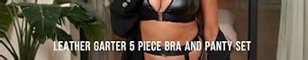 Amazon Avidlove Women Lingerie Set Leather Garter Piece Bra And Panty Set Babydoll