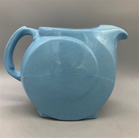 Frankoma Pottery Lazy Bones Blue Pitcher Mug China Warmer Etsy